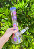 Purple Dried Floral 10 Inch Glass Water Pipe/Bong