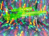 Neon Rifle With Stand Chill Glass Water Pipe/Bong