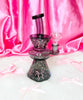 Black Pink Bows Recycler Glass Water Pipe/Dab Rig