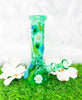 Tiffany Blue Dried Floral Glass Water Pipe/Bong