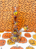 Smoke Iridescent Evil Pumpkins 8in Glass Water Pipe/Bong