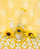 Yellow Daisies Dried Floral Glass Water Pipe/Rig