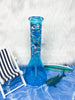 Blue Shark 8in Glass Water Pipe/Bong