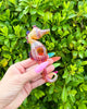 Fumed Seahorse Glass Hand Pipe