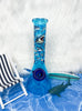 Blue Shark 8in Glass Water Pipe/Bong