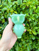Owl Double Bowl Glass Hand Pipe