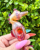 Fumed Seahorse Glass Hand Pipe