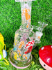 Rainbow Mushrooms Glow In The Dark Water Pipe/Dab Rig