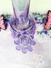 Purple Butterfly Iridescent 8 Inch Water Pipe/Dab Rig
