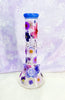 Purple Dried Floral 10 Inch Glass Water Pipe/Bong