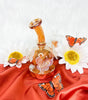 Amber iridescent butterfly dab rig side profile