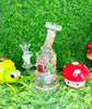 Rainbow Mushrooms Glow In The Dark Water Pipe/Dab Rig