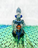 Tataoo 6.5in Blue Green Octopus Shower Head Perc Glass Hand Pipe/Dab Rig