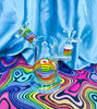 Rainbow Wig Wag Dome Water Pipe/Dab Rig