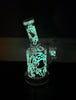 Rainbow Mushrooms Glow In The Dark Water Pipe/Dab Rig