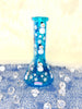 Blue Iridescent Snowman Glass Water Pipe/Bong
