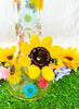 Sunflower Rainbow Daisies Glass Water Pipe/Bong