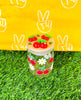 Cute Cherries Daisies Stash Jar