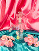Pink Rainbow Daisies 10in Glass Water Pipe/Bong