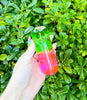Pink Green Glycerin Pill Glass Hand Pipe