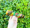 Large Rasta Glass Hand Pipe