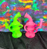 Neon Matte Glow In The Dark Recycler 8in Glass Water Pipe/Dab Rig