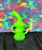 Neon Matte Glow In The Dark Recycler 8in Glass Water Pipe/Dab Rig