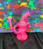 Neon Matte Glow In The Dark Recycler 8in Glass Water Pipe/Dab Rig
