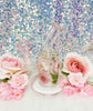 Pink Floral Pink Bent Neck Glass Water Hand Pipe/Dab Rig