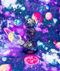 Mini Iridescent Astronaut 6in Glass Water Pipe/Dab Rig