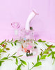 Pink Magical Mushroom Bent Neck Glass Water Pipe/Dab Rig