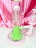 Milky Pink 18in Triple Perc Water Pipe/Dab Rig