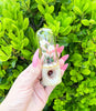 Woodgrain Lily Flower Glass Hand Pipe