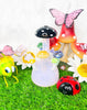 Sprouting Rainbow Mushroom Glass Water Pipe/Dab Rig