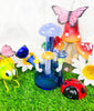 Sprouting Rainbow Mushroom Glass Water Pipe/Dab Rig
