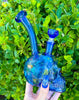 Spooky Skull Dried Floral Glass Water Pipe/Dab Rig