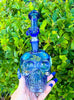 Spooky Skull Dried Floral Glass Water Pipe/Dab Rig