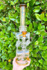Lookah 17in Amber Dual Honeycomb Inline Perc Glass Water Pipe/Dab Rig