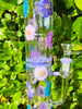 Milky Purple 16 Inch Dried Floral Double Perc Glass Water Pipe/Dab Rig
