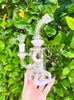 Pink moon bong on green background