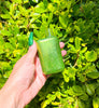 Lime Green Square Glycerin Glitter Glass Hand Pipe