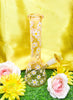 Pink Tinted Glass Bong With White Daisy Flowers
