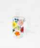 Beautiful rainbow dried floral ash catcher 45 degree on white background