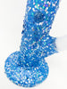 Glitzy Glitter 10in Straight Tube Glass Water Pipe/Bong