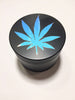 Herb Grinder Opal Iridescent Weed Leaf Custom Spice Grinder 4 Piece 55mm W/ Cleaning Tool