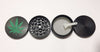 Herb Grinder Green Weed Leaf Glitter Custom Spice Grinder 4 Piece 55mm W/ Cleaning Tool