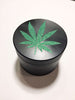 Herb Grinder Green Weed Leaf Glitter Custom Spice Grinder 4 Piece 55mm W/ Cleaning Tool
