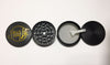 Herb Grinder Gold Foil StayLit Custom Black Spice Grinder 4 Piece 55mm W/ Cleaning Tool