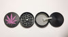 Herb Grinder Pink Weed Leaf Glitter Custom Spice Grinder 4 Piece 55mm W/ Cleaning Tool