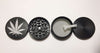 Herb Grinder Silver Weed Leaf Glitter Custom Spice Grinder 4 Piece 55mm W/ Cleaning Tool